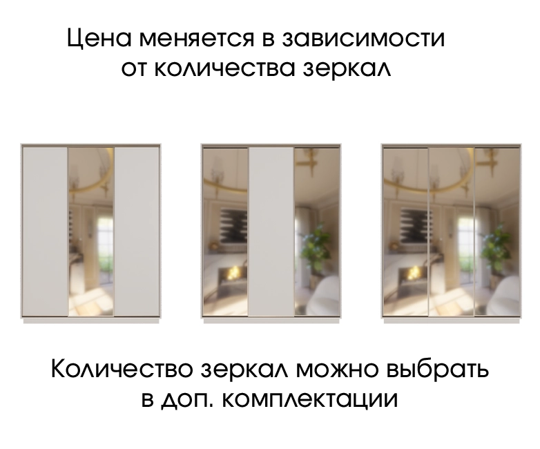 Шкаф-купе с зеркалом Сириус Дуб Сонома